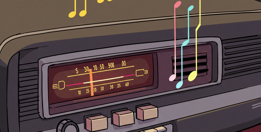 FMラジオで流れた歌声 《AI生成》